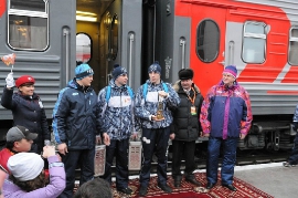 Эстафета Олимпийского Огня в Барнауле Эстафета Олимпийского Огня в Барнауле