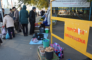В Барнауле оштрафовали продавца за незаконную торговлю скоропортящимися продуктами на тротуаре