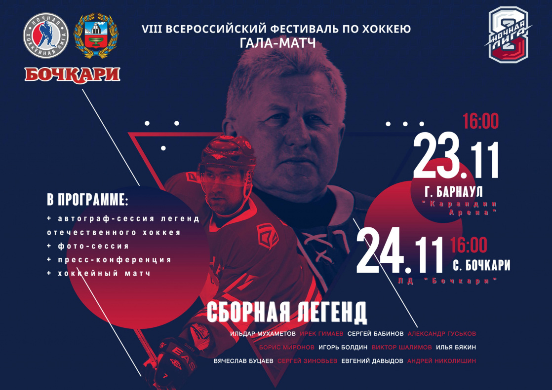 Легенды российского и советского хоккея сыграют в Барнауле