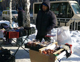 ﻿Рейд по пресечению незаконной торговли на улицах Георгиева и Попова в Барнауле