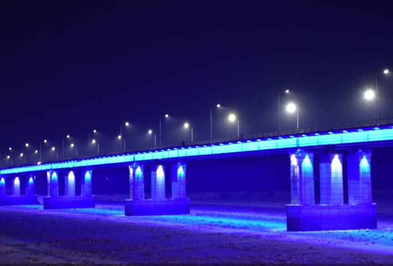 Систему освещения Нового моста в Барнауле усовершенствовали