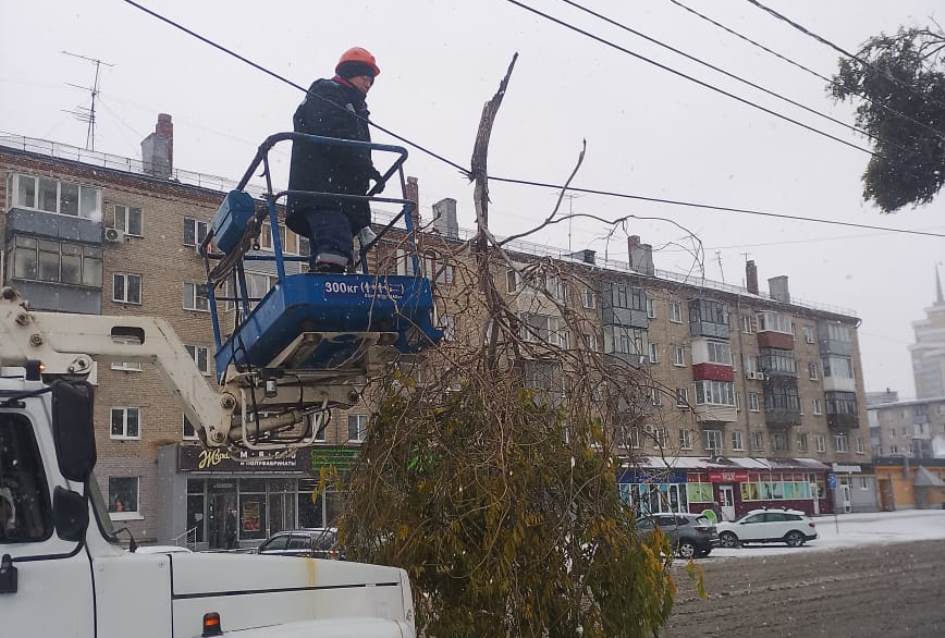 На территории Октябрьского района Барнаула устраняют последствия непогоды