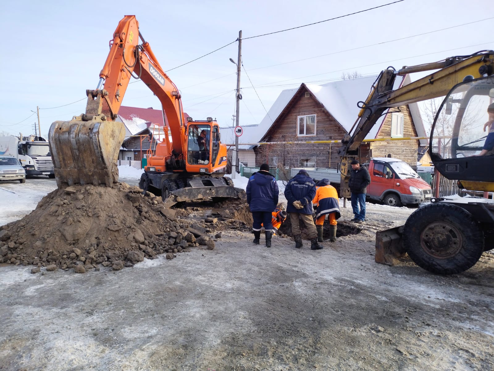 Повреждение на водопроводной сети по ул.Пролетарская, 252 устранено