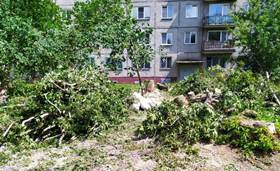 В Ленинском районе устраняют последствия шквалистого ветра