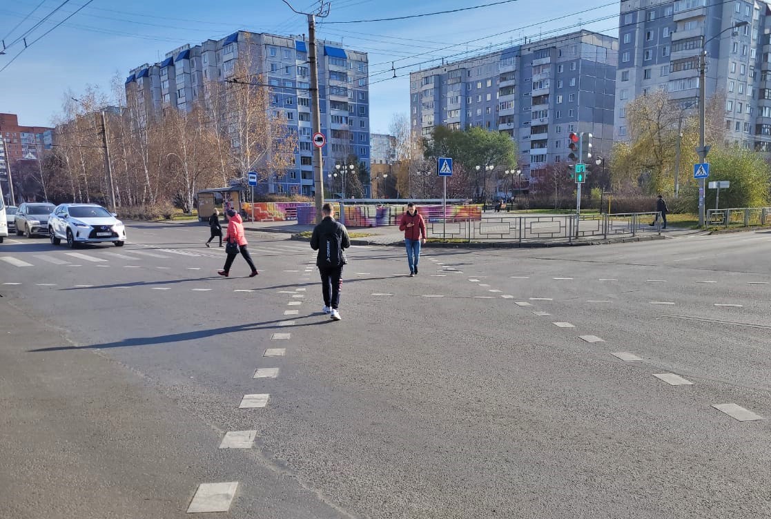 В Барнауле появился еще один диагональный пешеходный переход