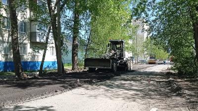 В микрорайоне Новосиликатный ведется капитальный ремонт дороги по ул.Суворова
