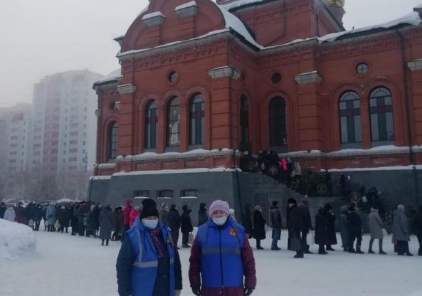 Барнаульские дружинники помогали сохранять общественный порядок во время крещенских мероприятий