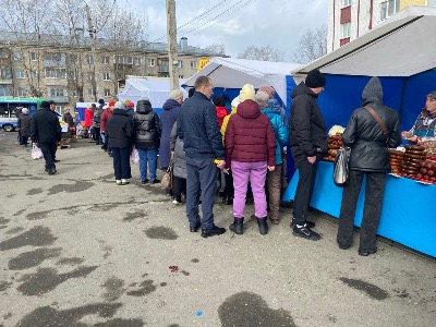 Сегодня в микрорайоне Новосиликатный прошла продовольственная ярмарка