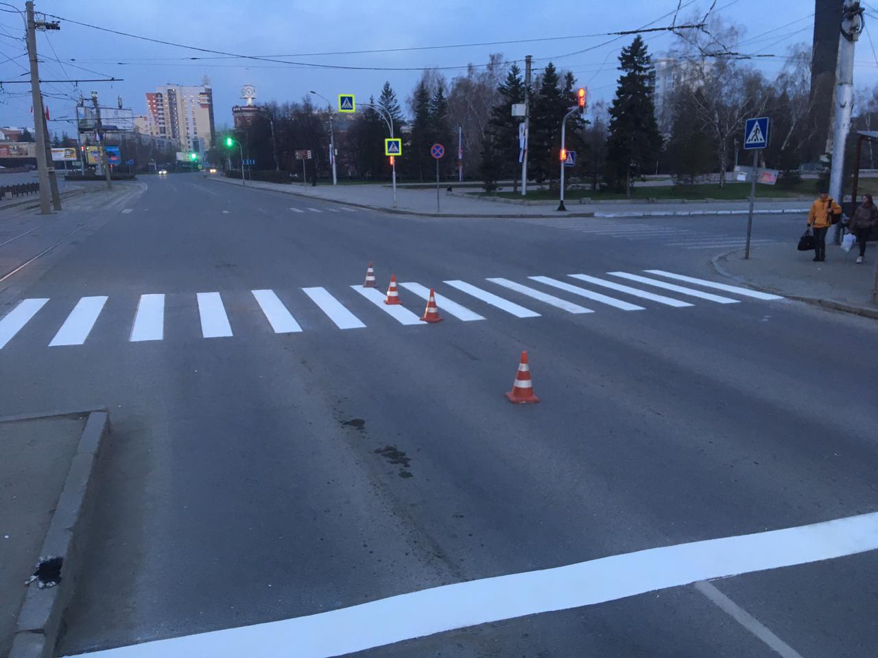 В  Барнауле приступили к нанесению дорожной разметки