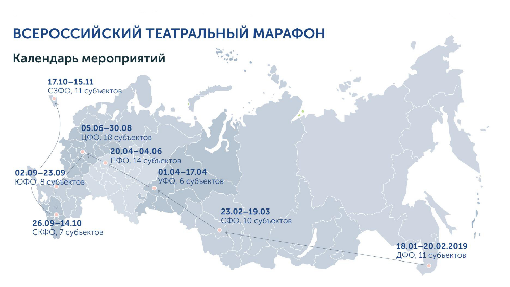 Барнаул владивосток время. Театральная карта России. Всероссийская карта. Карта России с регионами. Карта театров по России.