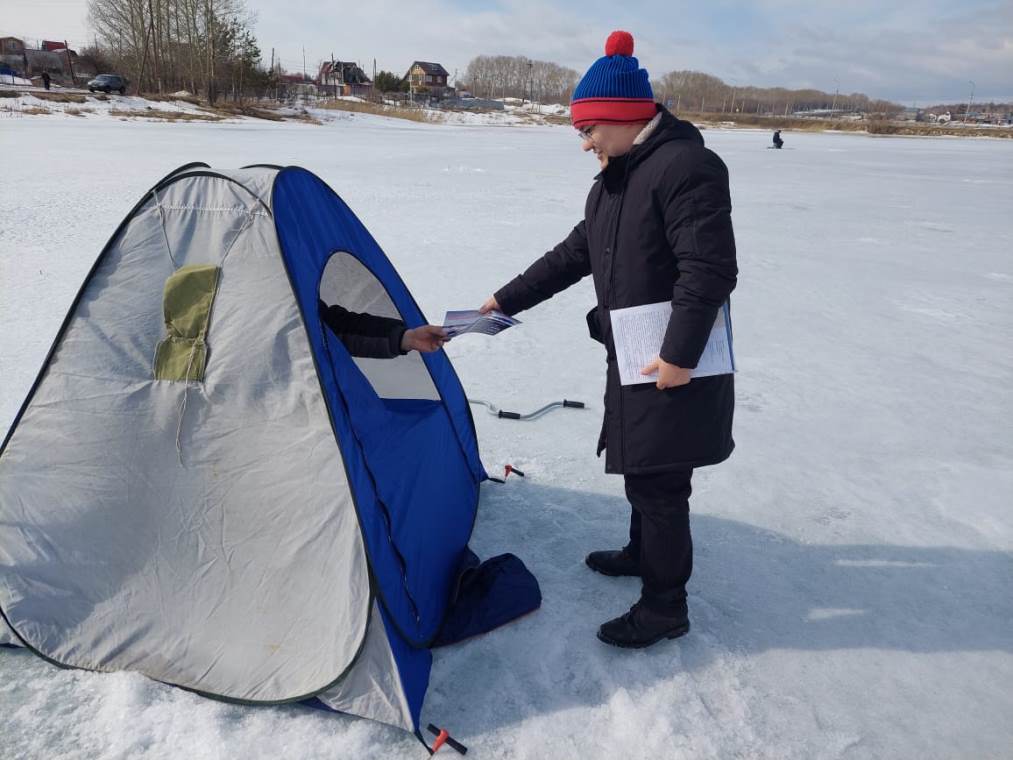 На озерах Ленинского района прошли рейды в рамках акции «Безопасный лед»
