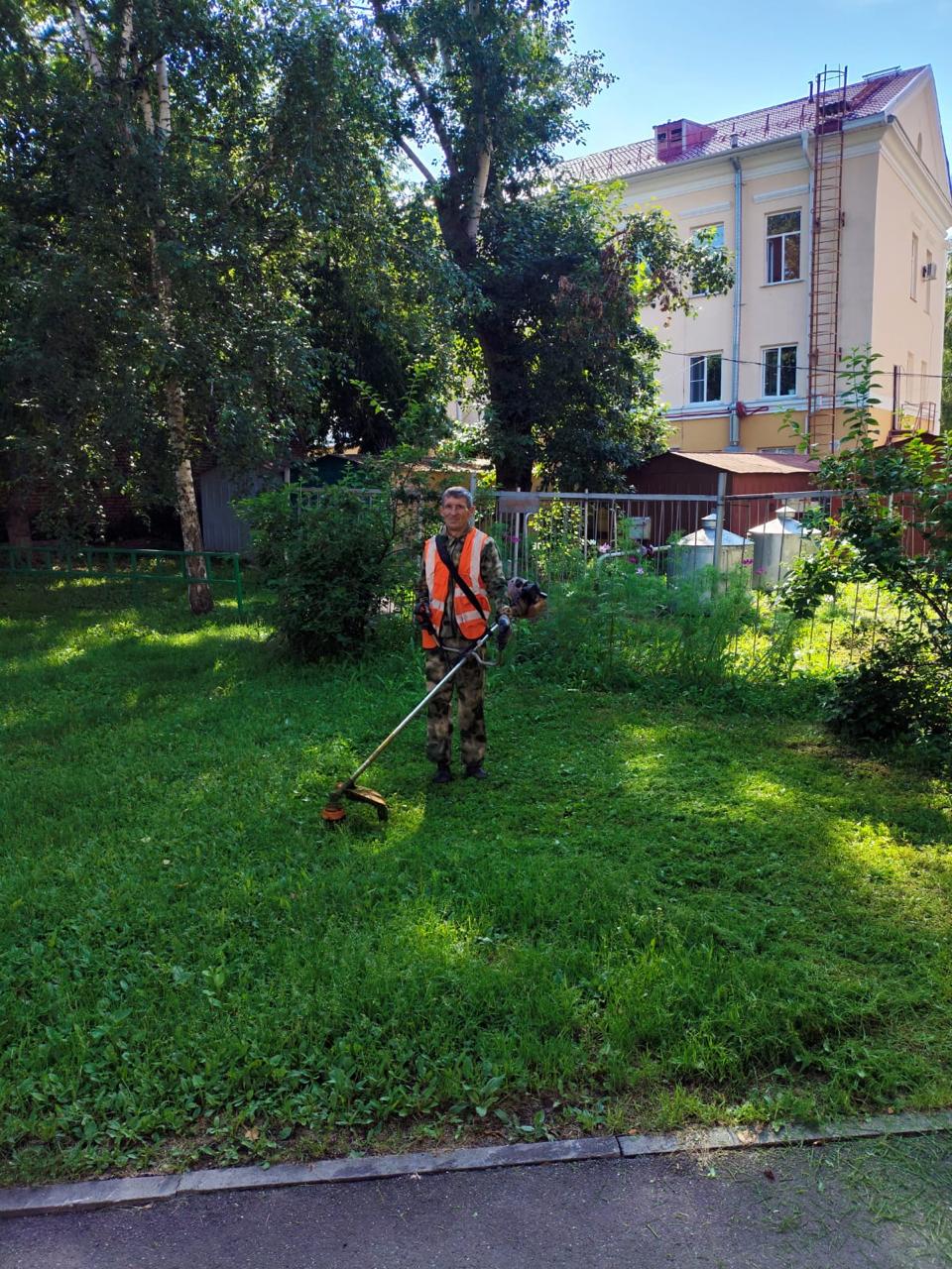 В Центральном районе Барнаула продолжается покос травы