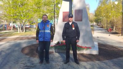 Народные дружинники района завершили дежурство возле памятников воинской славы