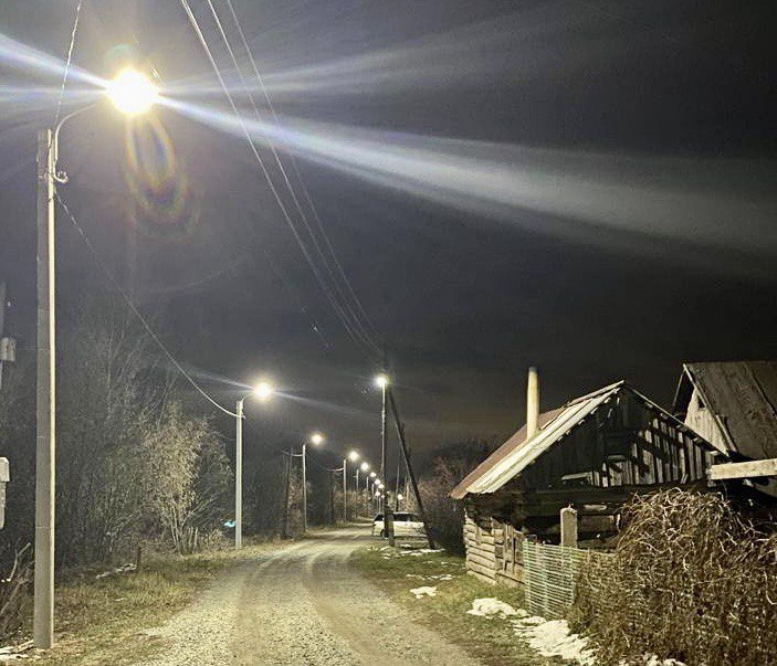 В пригороде Центрального района города Барнаула подключили новое уличное освещение