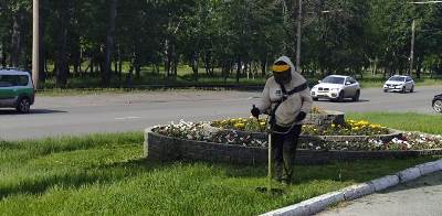 В Ленинском районе продолжаются работы по покосу травы