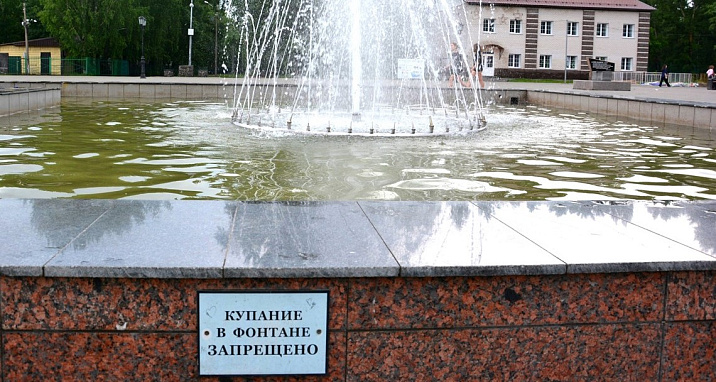 Жителям Ленинского района напоминают о запрете купания в фонтанах