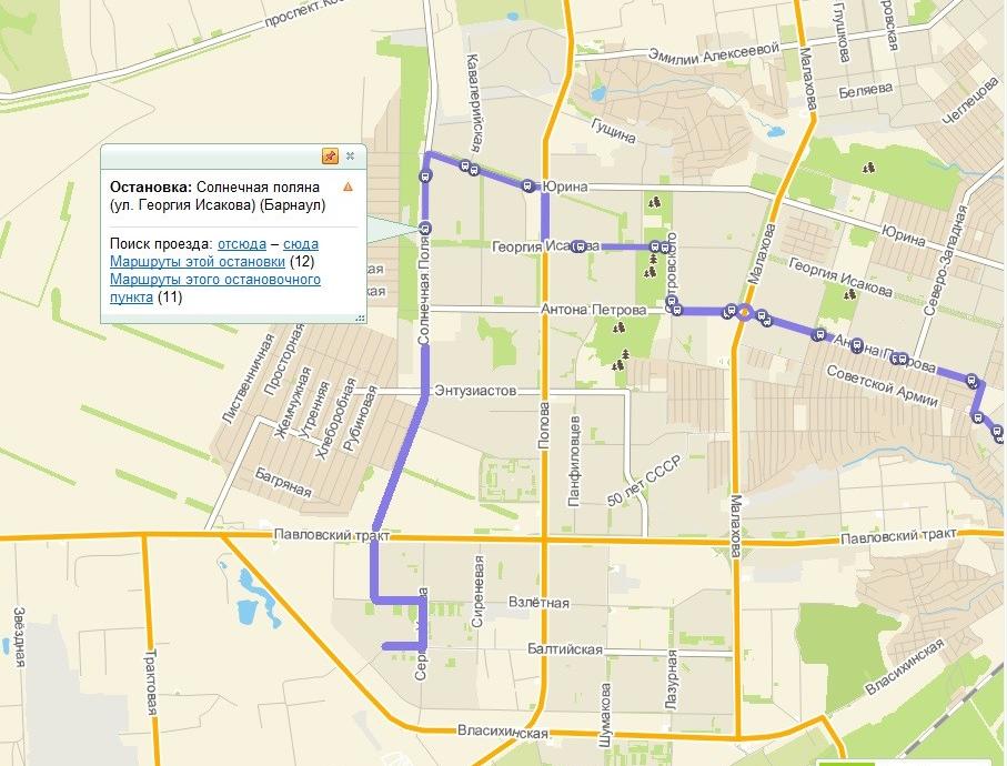В Барнауле протестируют изменение автобусного маршрута №6