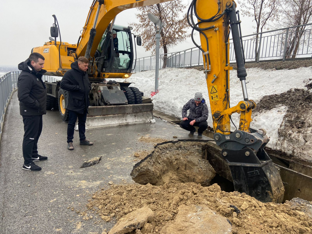 В Нагорном парке завершены работы по устранению повреждения на террасе -  Барнаул. Новости - Новости и события Барнаула и Алтайского края