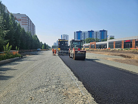 На улице 65 лет Победы продолжается строительство дороги