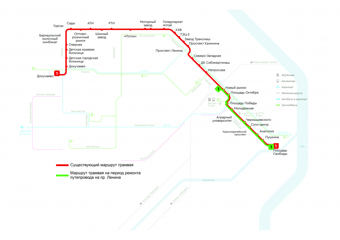 Движение трамваев 7 нижний новгород. Схема трамваев Барнаул. Барнаульский трамвай схема. Схема трамвайных путей в городе Барнауле. Карта трамвайных маршрутов Барнаул.