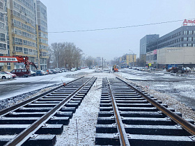 Завершено бетонирование большого путепровода на проспекте Ленина 