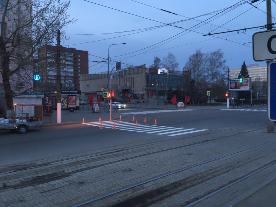 В  Барнауле приступили к нанесению дорожной разметки