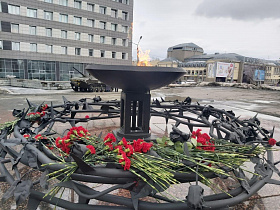 Работа Огня памяти на площади Ветеранов восстановлена