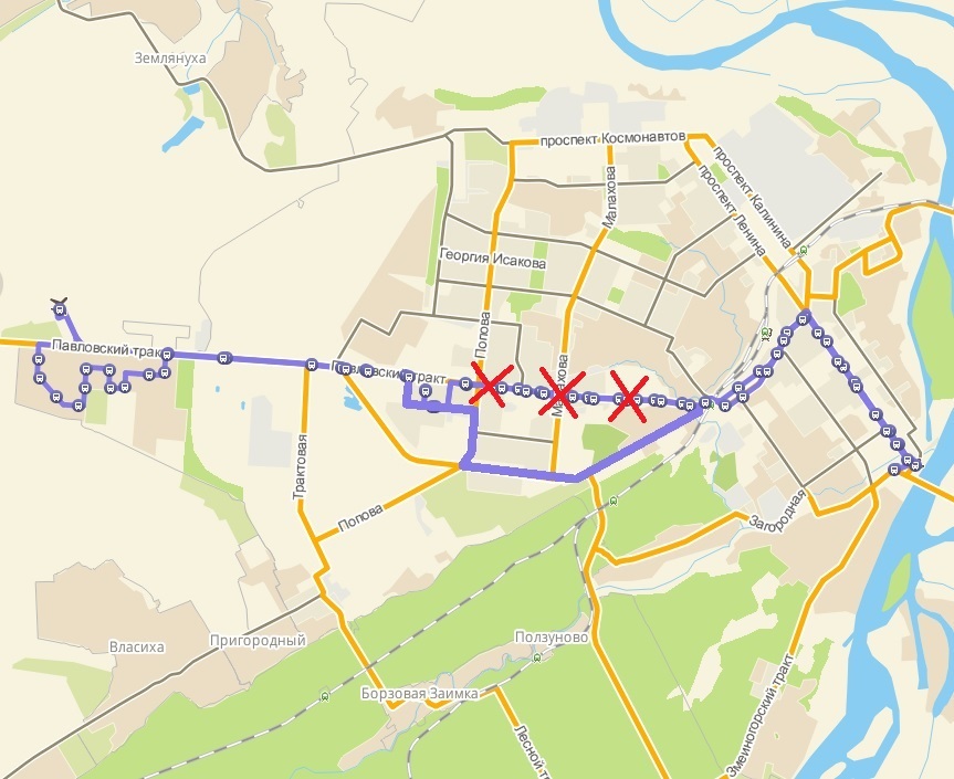 С 1 февраля в Барнауле изменится схема движения автобусного маршрута №110