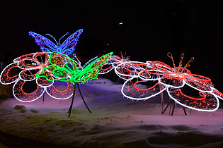 К Новому году Октябрьский район Барнаула украшают яркими световыми фигурами