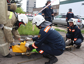 В Барнауле прошли учения аварийно-спасательного формирования