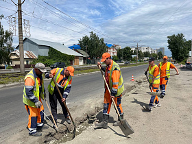 В Барнауле продолжаются работы по нацпроекту «Безопасные качественные дороги»