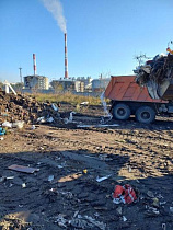 В Индустриальном районе Барнаула убрали две несанкционированных свалки мусора