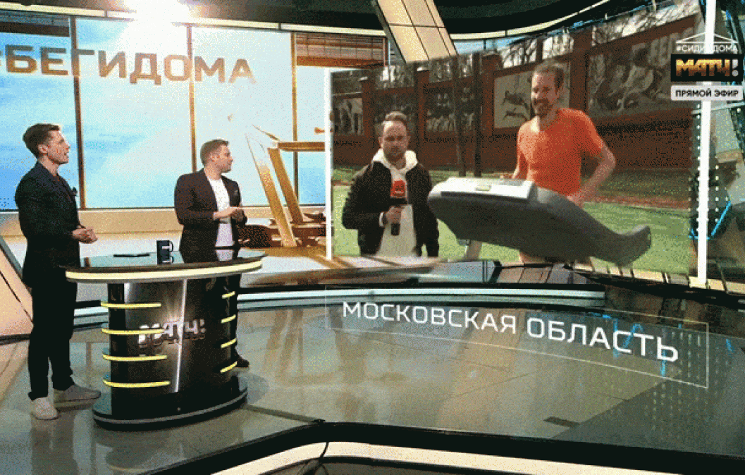 Барнаулец Алексей Смертин провел марафон на беговой дорожке в прямом эфире «Матч-ТВ»