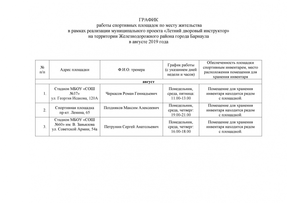 Дворовая практика план мероприятий