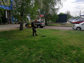 В Барнауле продолжаются работы по покосу травы