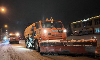 Дорожной службой запланирован вывоз снега в ночную смену