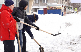 Как волонтеры помогают Барнаулу в уборке снега