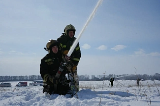 В барнаульском поселке Черницк прошли пожарные учения 