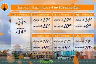 В Барнауле на этой неделе синоптики прогнозируют дождь 