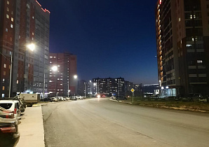 Линию освещения обустроили на барнаульской улице 65 лет Победы