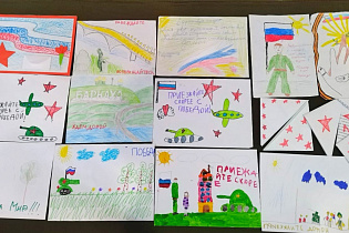Совет ТОС микрорайона ВРЗ и детский сад №213 провели патриотическую акцию «Рисунок солдату»