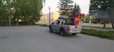 В Железнодорожном районе Барнаула завершился второй этап акарицидной обработки зеленых зон