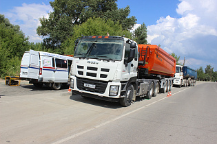 В Барнауле начал работу передвижной пункт весового контроля для грузовых машин на улице Понтонный мост